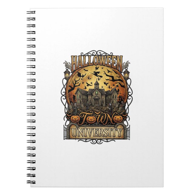 Halloween Town University Haunted Mansion Spooky C Notebook (Front)