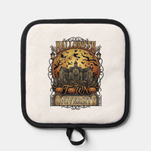Halloween Town University Haunted Mansion Spooky C Pot Holder