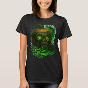 Halloween Toxic Pumpkin Gas Mask Scary Creepy T-Shirt