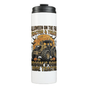 Halloween Tractor Shirt Funny Farm Witch Ride Desi Thermal Tumbler