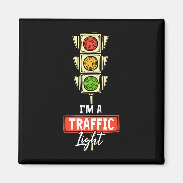 Halloween Traffic Light Lover I'm A Traffic Light  Magnet (Front)