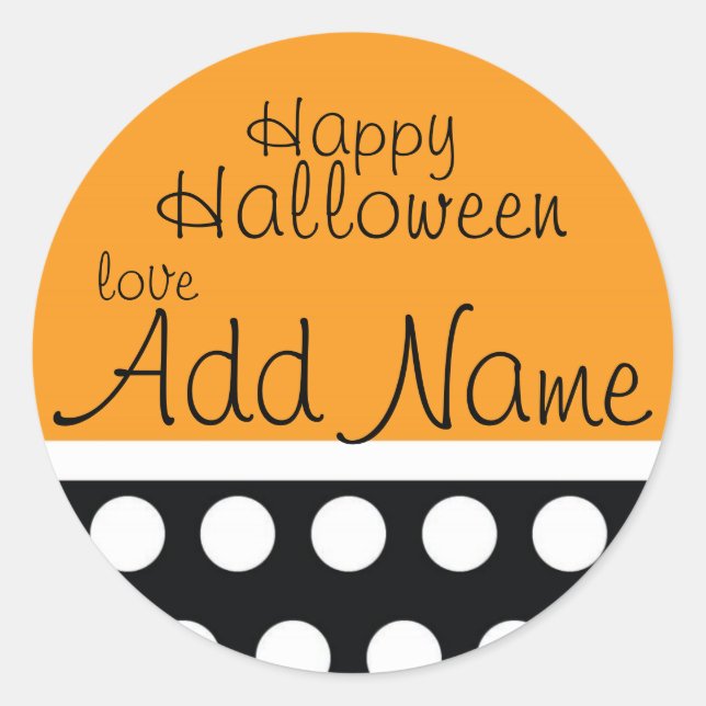 Halloween Treat Bag Sticker (Front)