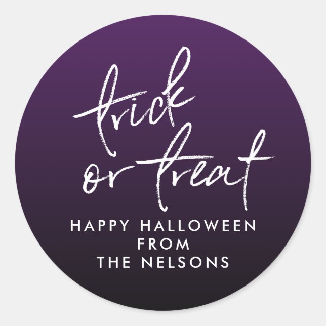 Halloween treat bag sticker (Front)