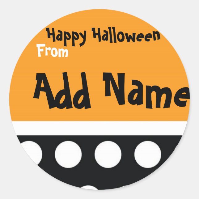 Halloween Treat Bag Sticker (Front)