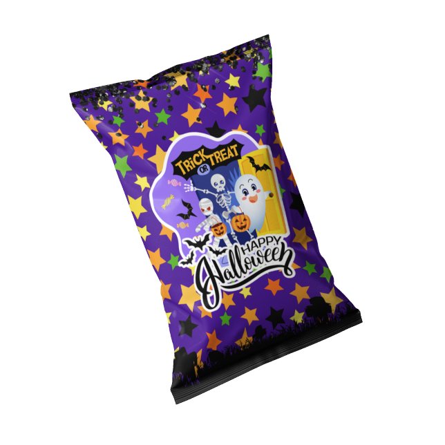 Halloween Treat Chip Bag Wrappers Party Favours Notepad (Halloween Chip Bag Wrapper Party Favor)