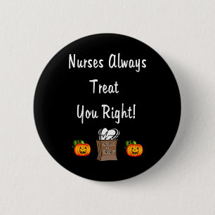 Halloween Treat For Nurses 6 Cm Round Badge