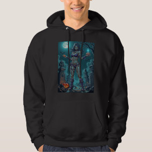 Halloween Treat or Zombie Girlfriend w Brains Hoodie
