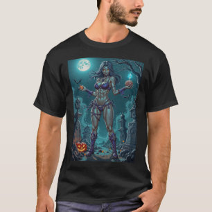 Halloween Treat or Zombie Girlfriend w Brains T-Shirt