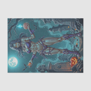 Halloween Treat or Zombie Girlfriend w Brains Tissue Paper