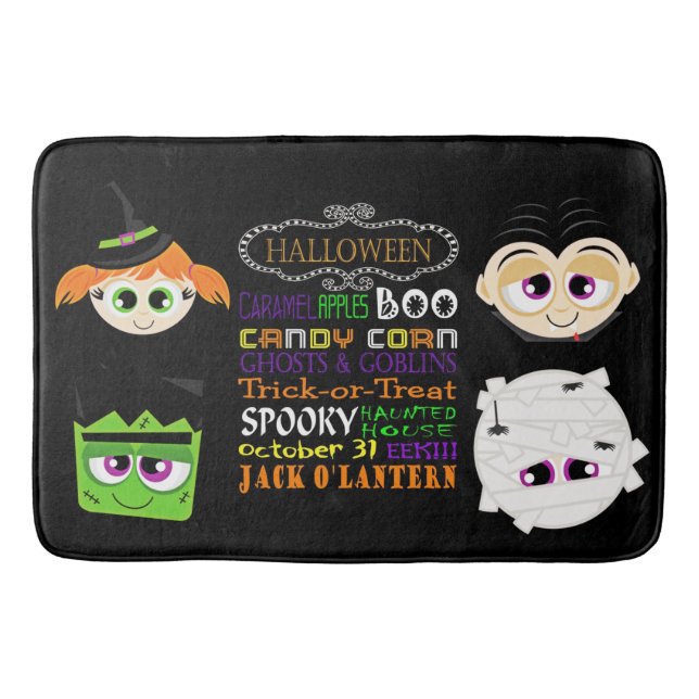 Halloween Treats And Frights Bath Mat (Front)