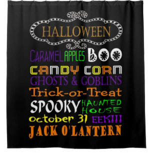 Halloween Treats And Frights Shower Curtain