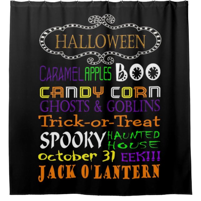 Halloween Treats And Frights Shower Curtain (Front)