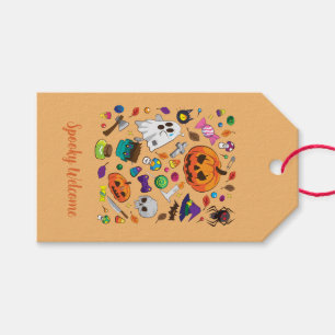 Halloween treats and party favours gift tags