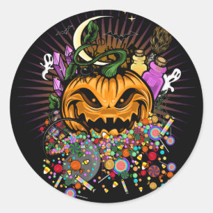 Halloween Treats  Classic Round Sticker
