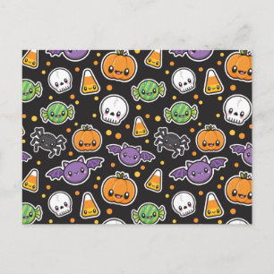 Halloween Treats pattern postcard
