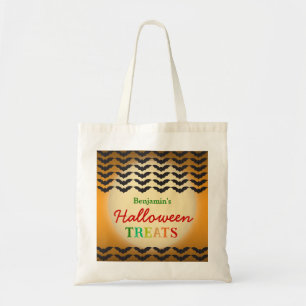 Halloween Treats with bats and moon Tote Bag