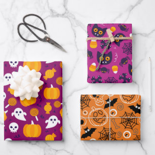 HALLOWEEN TREATS WRAPPING PAPER SHEET