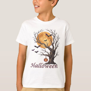 Halloween Tree and Pumpkin Jack-o'-Lantern T-Shirt