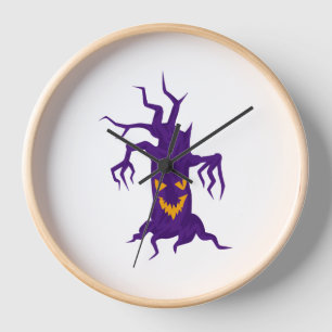Halloween Tree  Clock