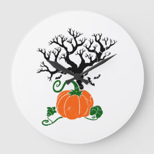 Halloween tree Fall Shirts Halloween Sweatshirt Large Clock