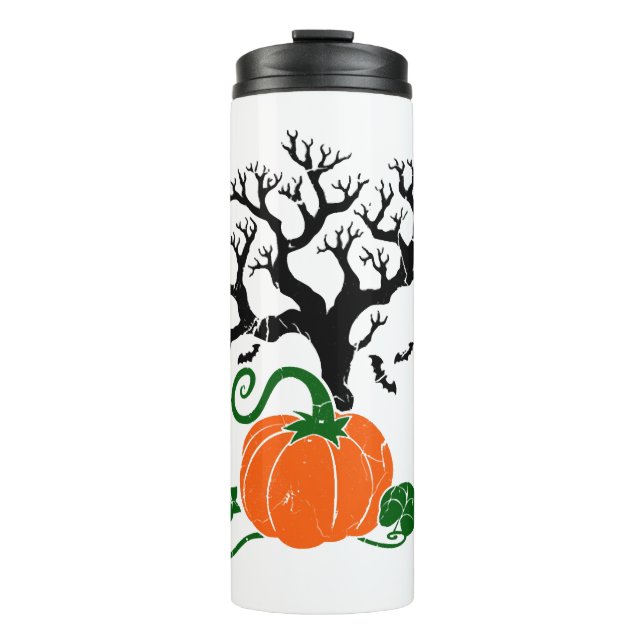 Halloween tree Fall Shirts Halloween Sweatshirt Thermal Tumbler (Front)