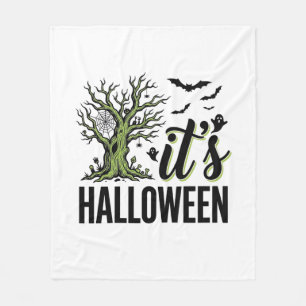 Halloween Tree Its Halloween Vintage Spooky_1 Fleece Blanket