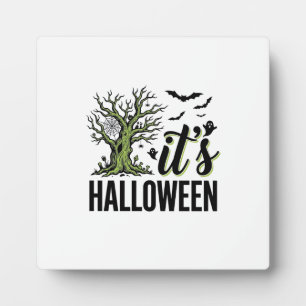 Halloween Tree Its Halloween Vintage Spooky_1 Plaque