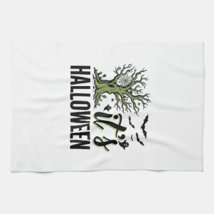 Halloween Tree Its Halloween Vintage Spooky_1 Tea Towel