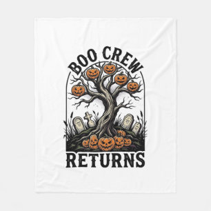 Halloween Tree Shirt Vintage Spooky Pumpkin Graphi Fleece Blanket