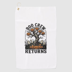 Halloween Tree Shirt Vintage Spooky Pumpkin Graphi Golf Towel