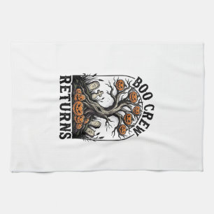 Halloween Tree Shirt Vintage Spooky Pumpkin Graphi Tea Towel