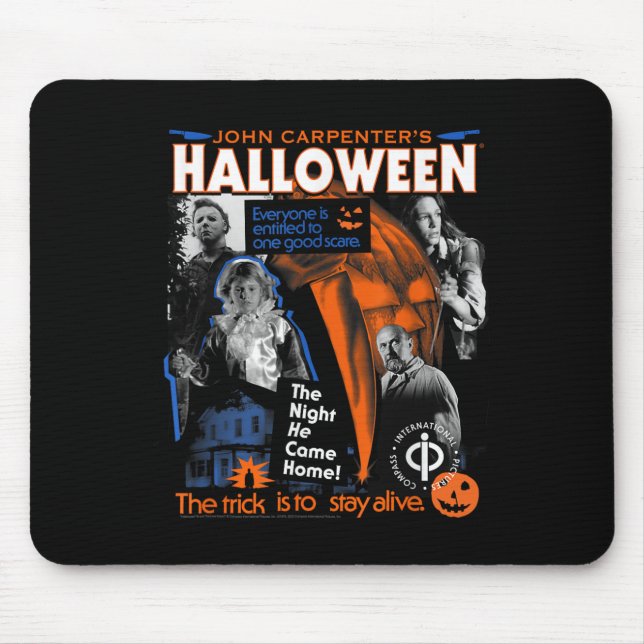 Halloween Trick Is To Stay Alive Collage Retro Hor Mouse Mat (Front)