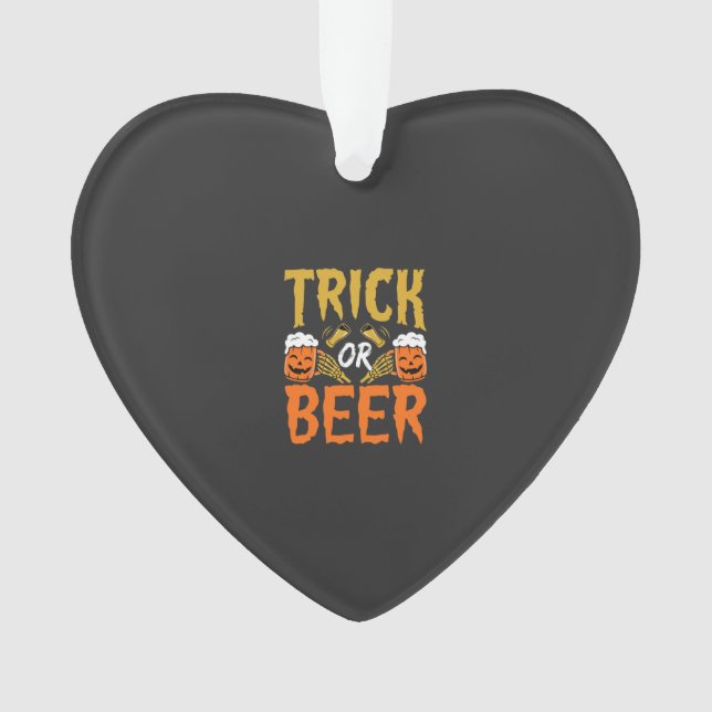 Halloween Trick or Beer Skeleton Hands Ornament (Front)