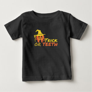 Halloween Trick or Teeth Dentist Baby T-Shirt