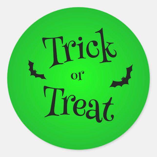 Halloween trick or Treat Badge Classic Round Stick Classic Round Sticker (Front)