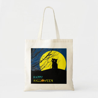 Halloween Trick or Treat Bag: Black Cat Tote Bag