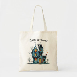 Halloween Trick or Treat Bag with Creepy House