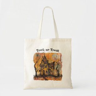 Halloween Trick or Treat Bag with Haunted House
