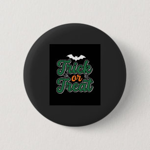 Halloween Trick or Treat Bat Web Design_1 6 Cm Round Badge
