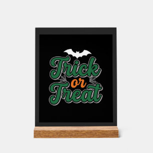 Halloween Trick or Treat Bat Web Design_1 Acrylic Sign