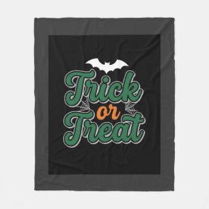 Halloween Trick or Treat Bat Web Design_1 Fleece Blanket