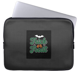 Halloween Trick or Treat Bat Web Design_1 Laptop Sleeve