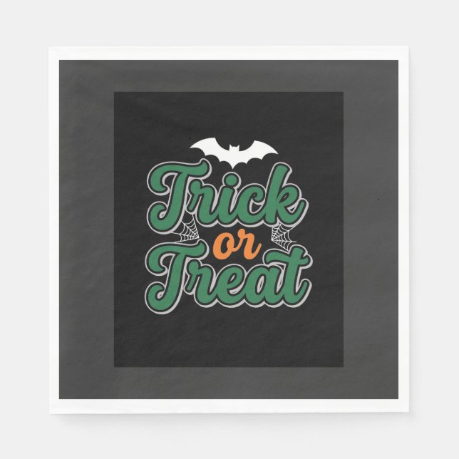 Halloween Trick or Treat Bat Web Design_1 Napkin (Front)