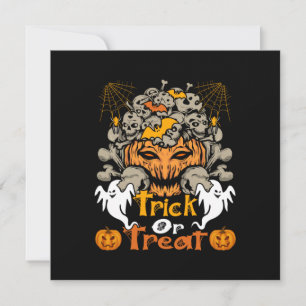 Halloween Trick Or Treat Birthday Invitation