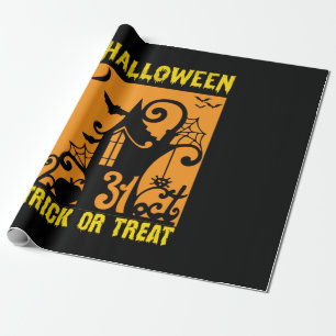 Halloween Trick Or Treat Birthday Wrapping Paper