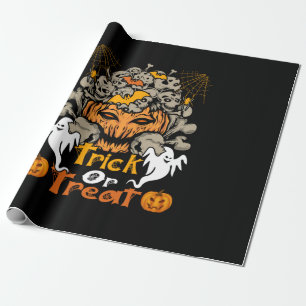 Halloween Trick Or Treat Birthday Wrapping Paper