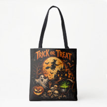 Halloween Trick or Treat Black and Orange