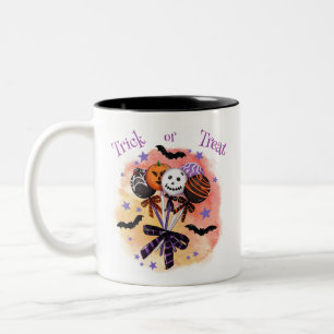 Halloween Trick or Treat Cake Pops Custom Two-Tone Coffee Mug