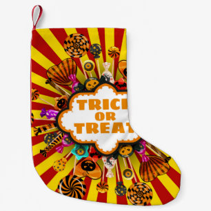 Halloween Trick or Treat Candy and sweets. Autumn Small Christmas Stocking