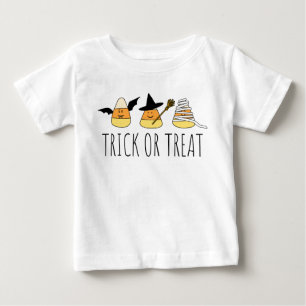 Halloween Trick or Treat Candy Corn Baby T-Shirt